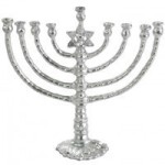 Large or Small Rounded Menorah- Choice of Size &amp; Finish -