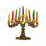Patina Menorah &amp; Candles