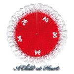 (&amp;sect;) Disc. .60&amp;cent; Off - Tree Skirt Red w/ White Bow