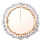 Dollhouse Gold &amp; White Tree Skirt