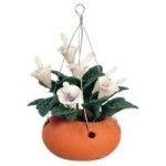Dollhouse Hanging White &amp; Lavender Lilies