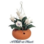 Dollhouse Hanging White &amp; Lavender Lilies