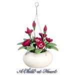 Dollhouse Hanging Red Flowers