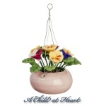 Dollhouse Hanging Multi Colored Pansies