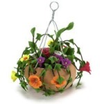 Dollhouse Hanging Mixed Colored Flowers