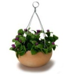 Dollhouse Hanging Purple Flowers