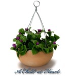 Dollhouse Hanging Purple Flowers