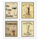 (*) Dollhouse Vintage Soda Fountain Poster- Choice of Style -