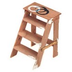 Dollhouse Used Wooden Step Ladder