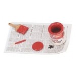 Dollhouse Paint, Stirrer &amp; Brush on Paper
