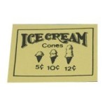 &amp;sect; Sale .30&amp;cent; Off - Dollhouse Ice Cream Cones Sign