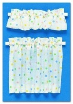 Dollhouse Cafe Curtains Color Dots