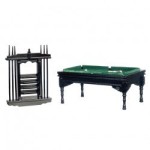 Dollhouse Pool Table &amp; Cue Stand Set