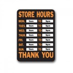 (*) Dollhouse Business Hours - Sign- Choice of Color &amp; Style -