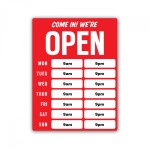 (*) Dollhouse Business Hours - Sign- Choice of Color &amp; Style -