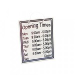 (*) Dollhouse Business Hours - Sign- Choice of Color &amp; Style -