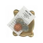 (*) Diner Check Tray with Coins