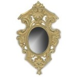 Dollhouse Gold Shell Mirror