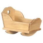 Dollhouse Cradle with Tiny Heart Cut Out