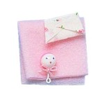 (&amp;sect;) Disc .60&amp;cent; Off - Dollhouse Baby Blanket &amp; Rattle Set