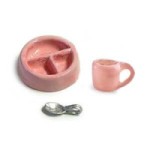 (*) Dollhouse Baby Spoon, Dish &amp; Mug Set- Choice of Color -