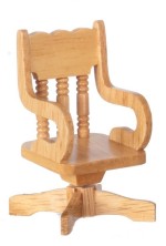 Dollhouse Oak Swivel Chair