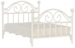 White Iron Double Bed with Mattress