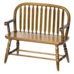 Dollhouse Colonial Windsor Bench
