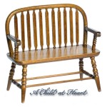 Dollhouse Colonial Windsor Bench