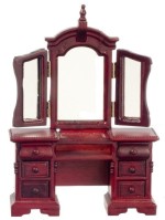 Dollhouse Mahogany Vanity or Vanity Stool or Set