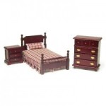 Dollhouse Kids Bedroom Set - Mahogany