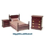 Dollhouse Kids Bedroom Set - Mahogany