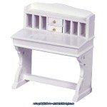 Dollhouse White Bunk Bed Bedroom Set - Pink
