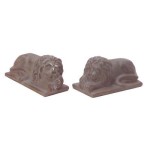 (&amp;sect;) Disc $3 Off - Pair of Dollhouse Crossed Paw Lions