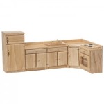 Dollhouse 5 pc Kitchen Cabinet Set(s)- Choice of Color -