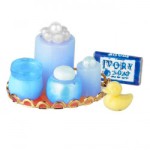 (*) Dollhouse Nursery Tray - Blue