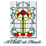 Simulated Floral Design Door Leadlight Insert