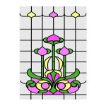 Simulated Stain Glass Insert for Door