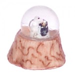 Dollhouse Wedding Bear Water Globe