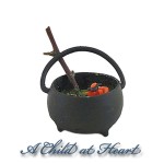 Dollhouse Filled Witch's Cauldron