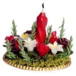 Centerpiece with Candle - Flowers