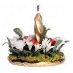 Centerpiece with Candle - Flowers