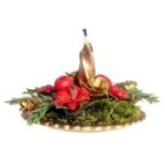 Centerpiece with Candle - Poinsettia
