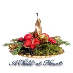 Centerpiece with Candle - Poinsettia