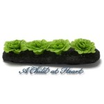 Dollhouse Green Leaf Lettuce Garden Bed