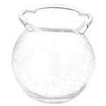 Dollhouse Scallop Edge Glass Fish Bowl - Small