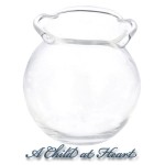Dollhouse Scallop Edge Glass Fish Bowl - Small