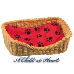 (*) Dollhouse Pet Basket - Rectangular