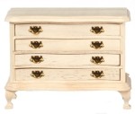 Dollhouse Assembled Unfinished Four Drawer Dresser