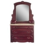 Dollhouse Mahogany Victorian Bedroom